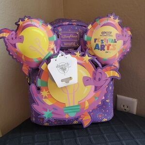 Epcot Festival of the Arts Purple Backpack NWT with EARS!